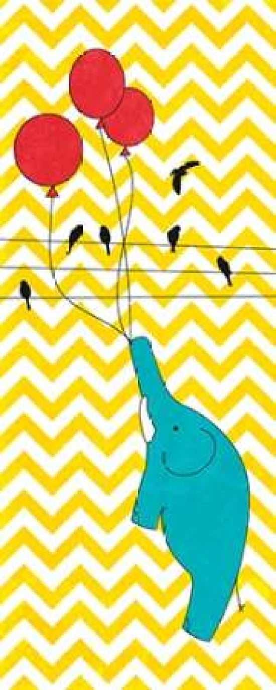 Floating Elephant Canvas Art - SD Graphics Studio (10 x 20)