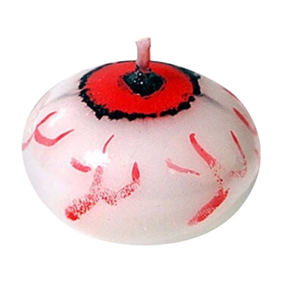 Floating Eyeball Candle Lamp Halloween Decor Scary Eye Shape LED Light Orange 1 Count
