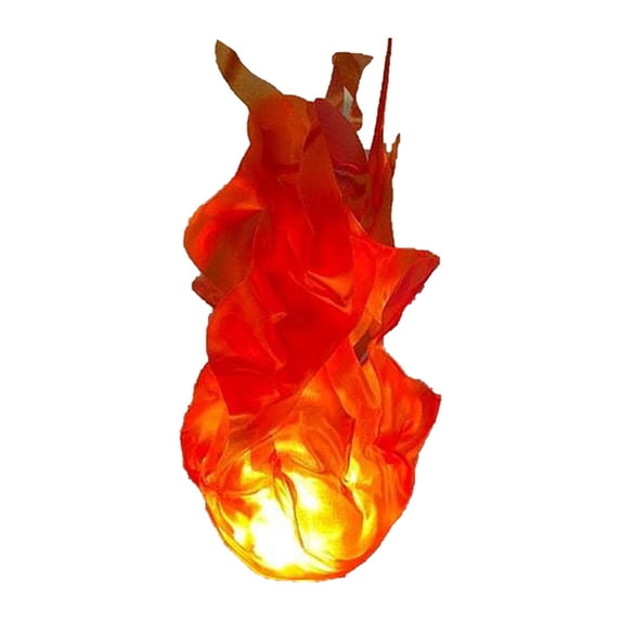 Floating Fireball Prop for Halloween, Battery operated,Artificial Fake Fire Flame Party Prop,Red
