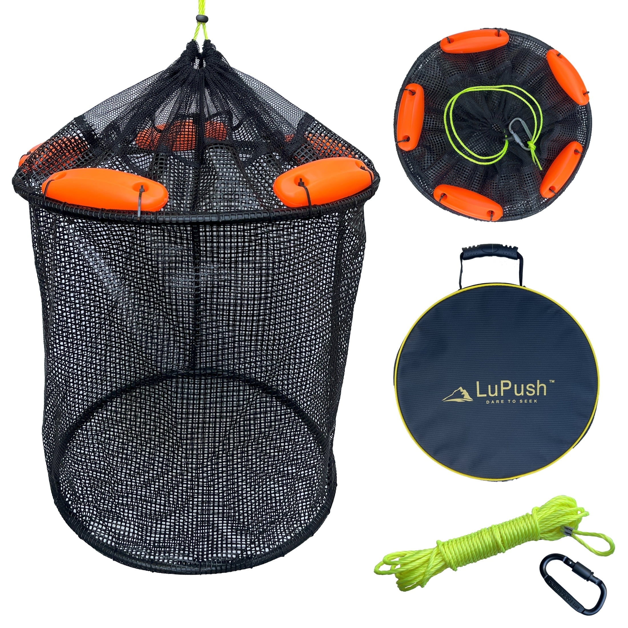 basket net fishing Frabill Floating Trout 9"x20" net width is 13 3/4 and net depth is 22. Kufa Aluminum Landing Net hoop:11"x15"