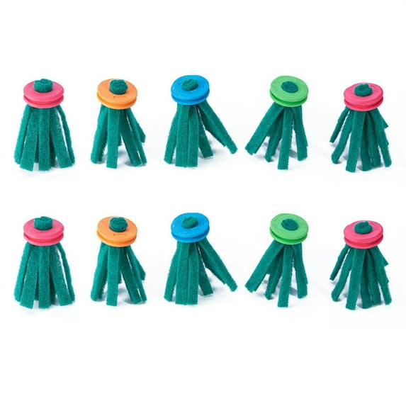 Floating Fish Breeding Mop - Aquarium Breeding Slate, Fish Egg Laying Bed, Soft Mop for Spawning, Home Or Office Aquatic Setups, 10pcs