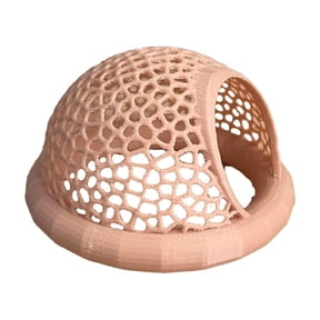 Floating Fish Rest Aquarium Cave Shelter Large Beige 3D Printed Fish Room Hideout and Breeding House for Bettas Shrimp and Small Fish Tank Accessories