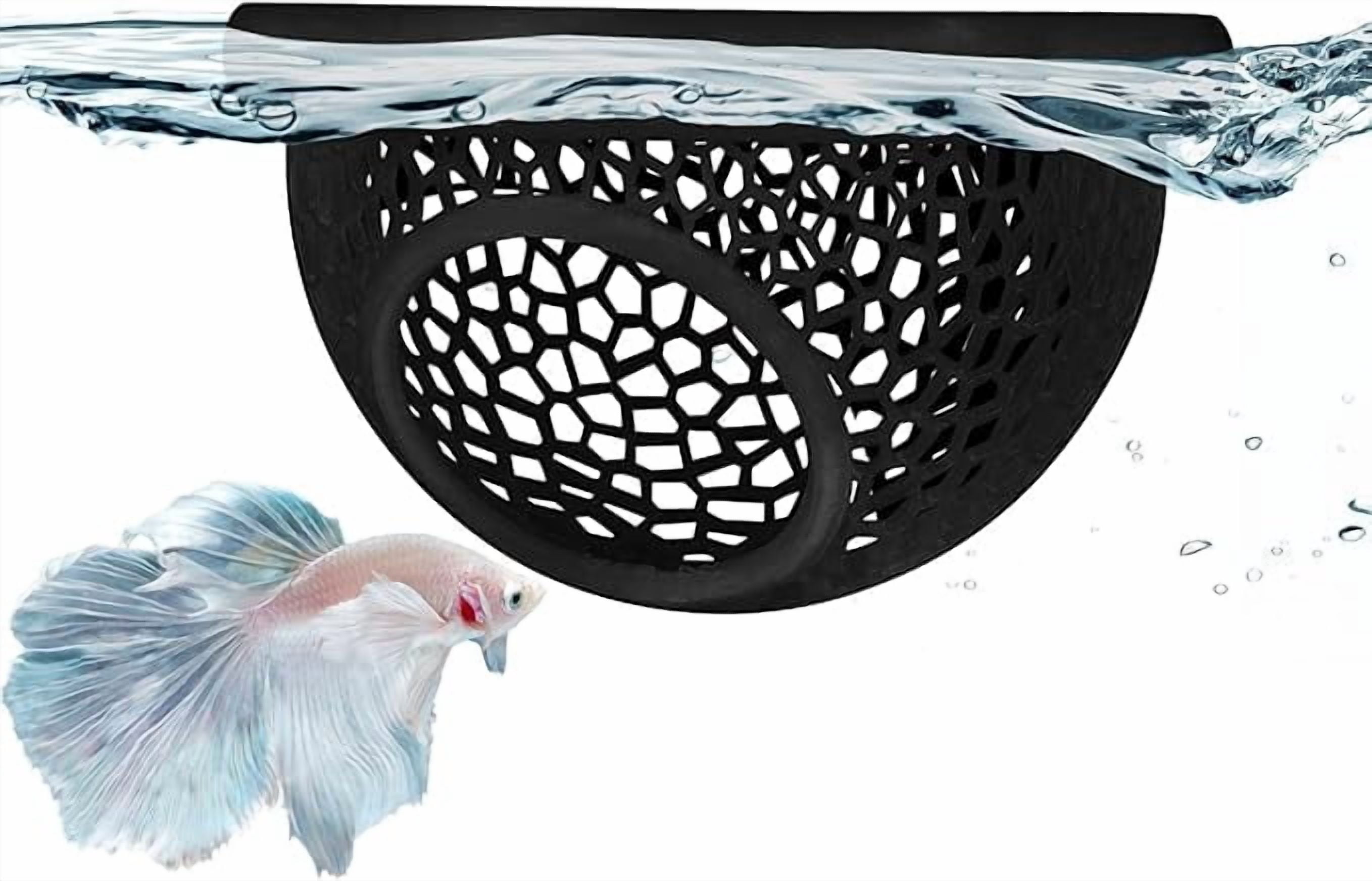 Floating Fish Room, 3D Printed Aquarium Accessory Cave, Safe Hiding Habitat for Fish and Shrimp Indoor Landscape Decoration and Daily Tank Maintenance