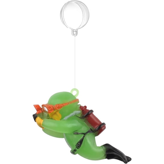 Floating Fish Tank Decorations, Aquarium Decorations, Lovely Diver Fish Tank Decorations, Floating Device Fish Tank Accessories,Suitable for All Kinds of Fish Tanks(Light Green)…