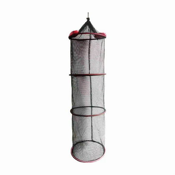Floating Fishing Basket Foldable Floating Fish Basket Portable Mesh Fish Bucket Storage Bag Floating Woven Fish Basket,B,1 * Floating Fishing Basket
