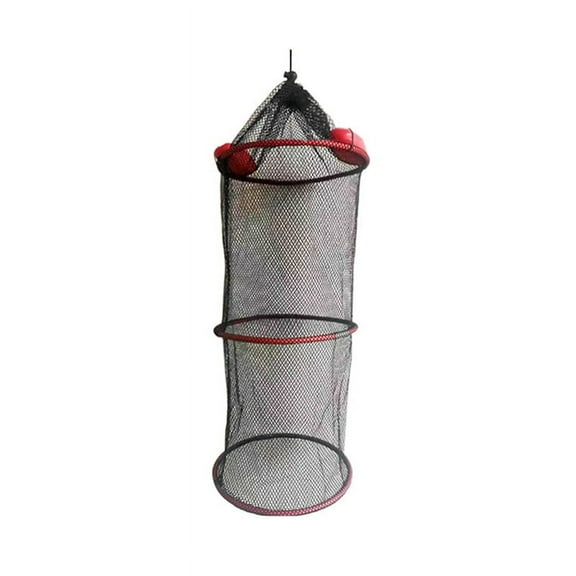 Floating Fishing Basket Foldable Floating Fish Basket Portable Mesh Fish Bucket Storage Bag Floating Woven Fish Basket,C