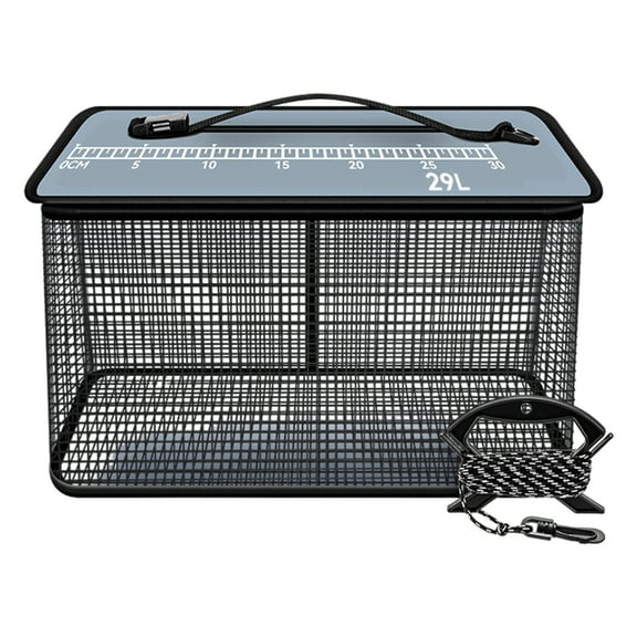 Floating Fishing Basket Folding Fish Basket Portable Fishing Net Easy to Use