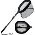 thumbnail image 1 of Floating Fishing Net Folding Landing Net with Fixed Pole Soft Rubber Coated Mesh Net Freshwater Saltwater Easy Catch & Release, 1 of 8