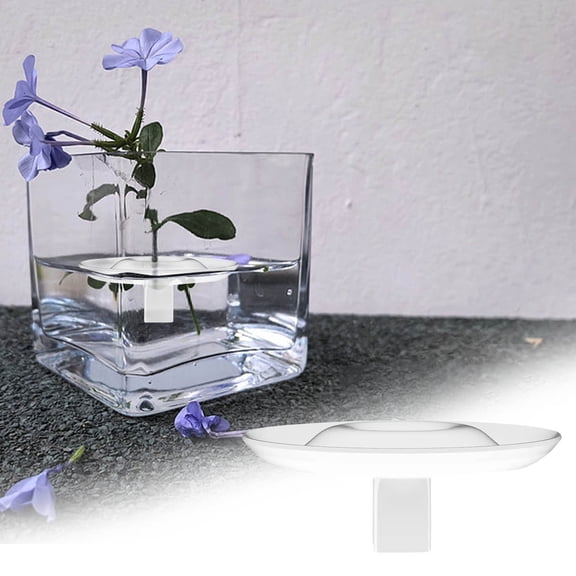 Floating Flower Arrangement Border Planter Hydroponic Vase • Clear Glass Desktop Flower Holder • Elegant Floating Design for Fresh Floral Displays