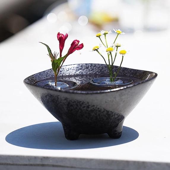 Floating Flower Arrangement Planter, Hydroponic Vessels for Fresh Flowers, Decorative Flower Holder for Home Decor and Office Table Centerpiece, Easy to Clean
