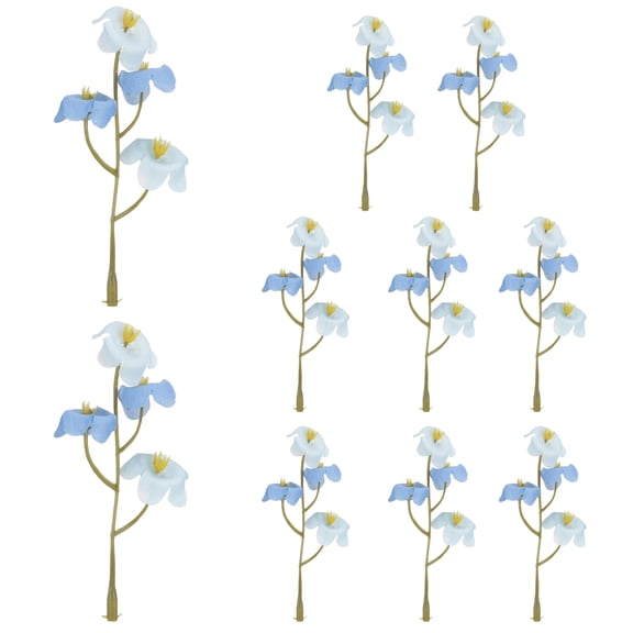 Floating Flowers for Floating Candle Centerpiece, 12 Pcs Orchid Flower Vase Fillers Mini Flower Filler, Blue