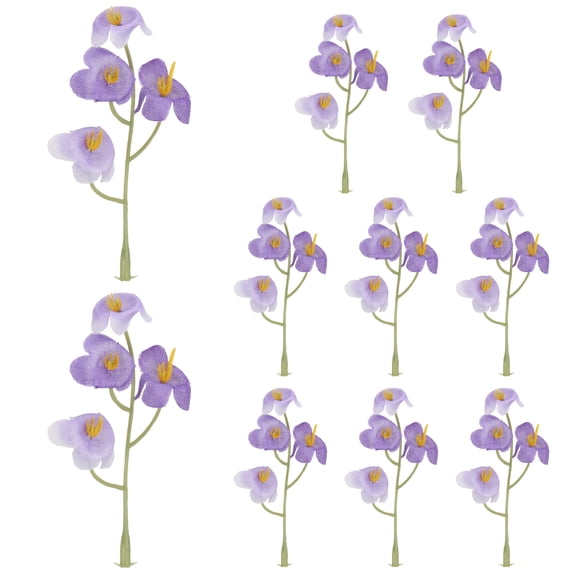 Floating Flowers for Floating Candle Centerpiece, 12 Pcs Orchid Flower Vase Fillers Mini Flower Filler, Purple