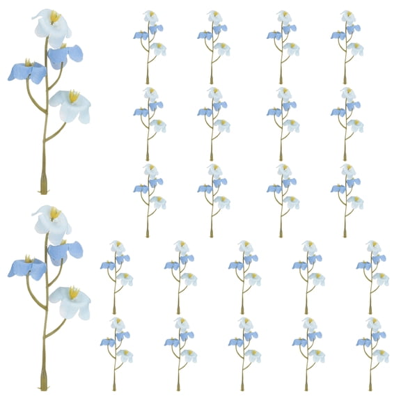 Floating Flowers for Floating Candle Centerpiece, 24 Pcs Orchid Flower Vase Fillers Mini Flower Filler, Blue