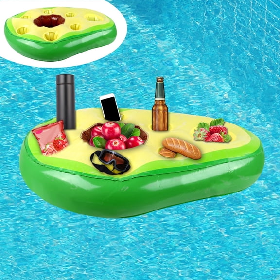 Floating Food Pallet Inflatable Floating Drink Pallets Drink Floaties Floating Tray For Pool Floating Cup Pallets Cabana Bar Snack Tray Swimming Pool Hot Tu