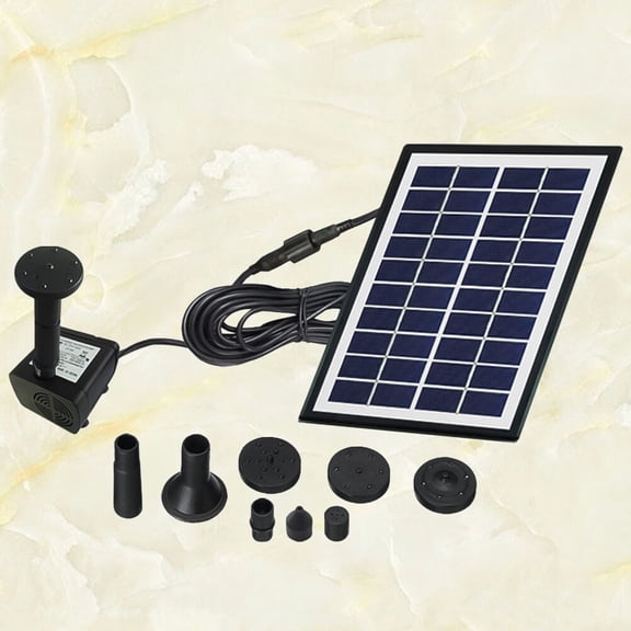 Pawsdot 1 Set Pond Solar Fountain Black Oxygenation for Garden Fish Tank Floating Use