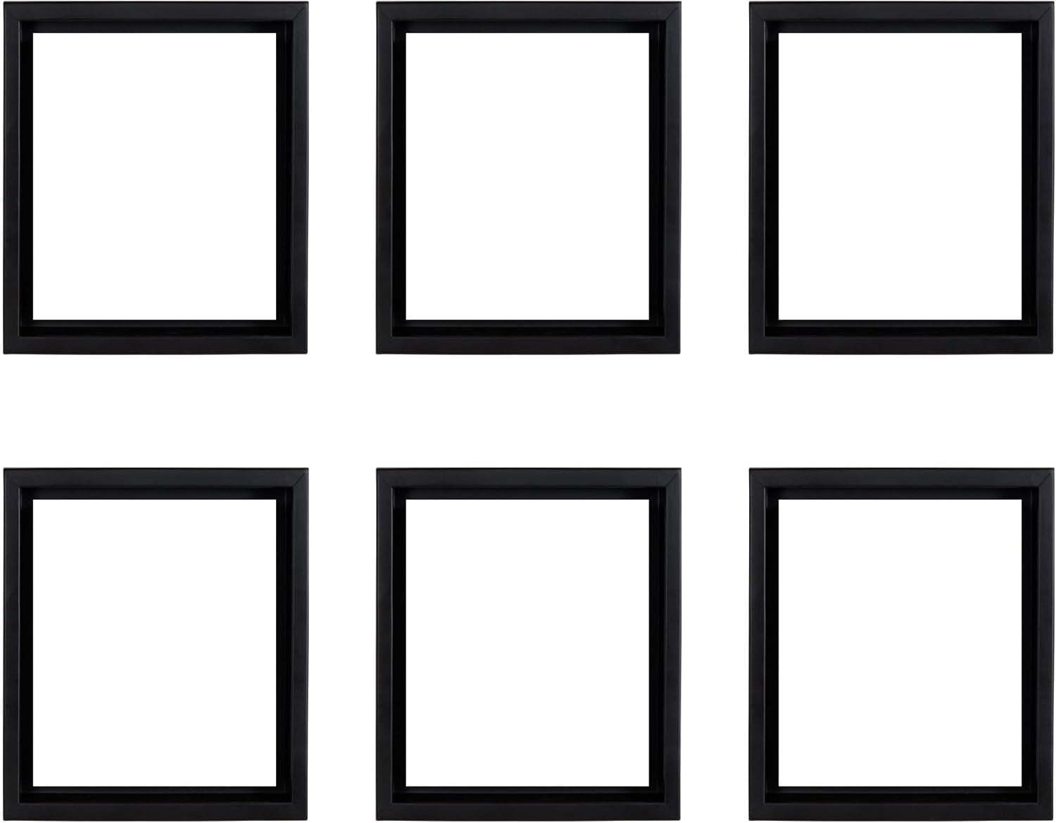 Floating Frame for 3/4" Deep Canvases 12x12" Black Ideal for