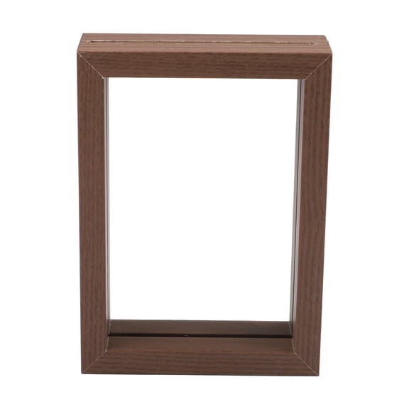 Floating Frame Double Glass Photo Frame for Wall Hanging or Tabletop Standing