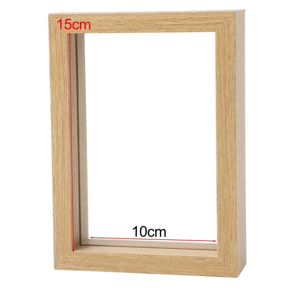 Floating Frame Double Glass Photo Frame for Wall Hanging or Tabletop Standing