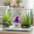 thumbnail image 1 of Floating Ghost Aquarium Hideout, Halloween Witch Hat Fish Tank Shelter Ornament, Hollow Mesh Breeding Cave for Betta Shrimp Small Fish, Safe Adjustable Decor for Halloween Tank, 1 of 6