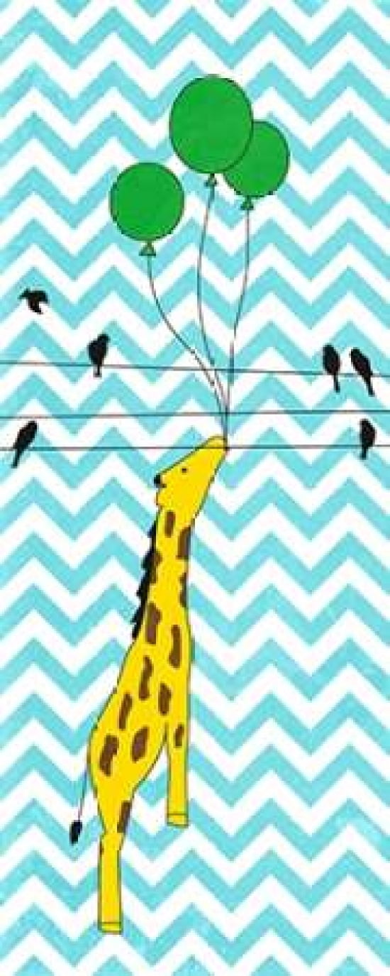 Floating Giraffe Canvas Art - SD Graphics Studio (10 x 20)