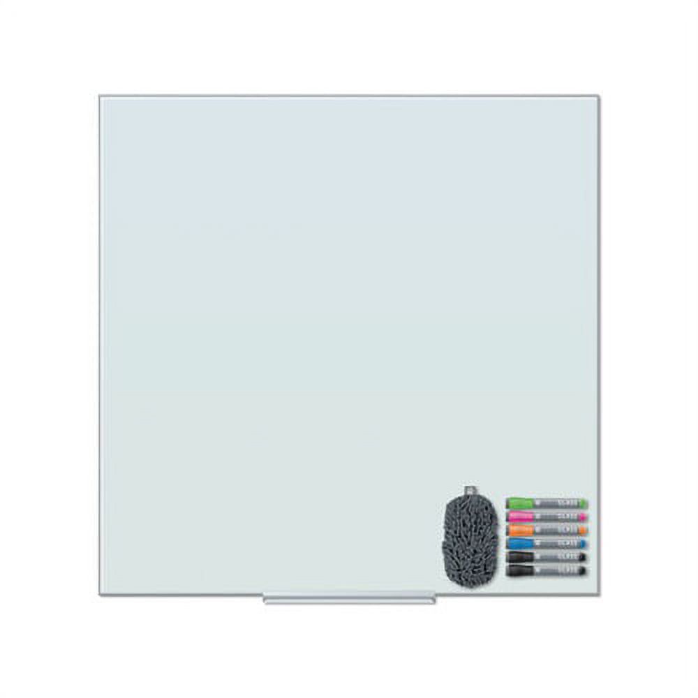 Floating Glass Dry Erase Board 36 x 36, White, Whiteboards