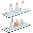 thumbnail image 1 of Floating Glass Shelves for Bathroom, Tempered Glass Shelf for Wall 15 x 5 Inch 2 Pack, Clear, 1 of 8