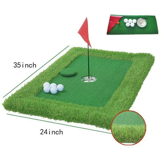 Floating Golf Green Mat Pool Putting Training Golf Game Gift in Differents Sizes for Outdoor (UPGRADE 24*35 INCH)