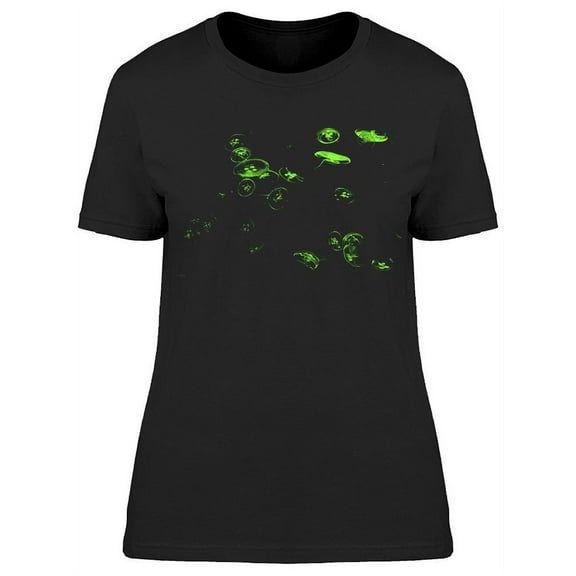 Floating Green Jellyfish  T-Shirt Women -Image by Shutterstock, Female Large