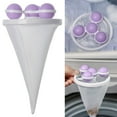 thumbnail image 1 of Floating Hair Filtering Mesh Removal, Washing Machine Filter Bag Cleaning, Lint Catcher for Washing Machine, Reusable Hair Catcher Washer Machine Purple 3.6x6.9 In (2Pcs), 1 of 9