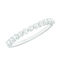 thumbnail image 1 of Rosec Jewels Floating Half Eternity Ring with Round Moissanite for Women (D-VS1 Quality), 925 Sterling Silver, US 11.00, 1 of 9