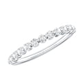 thumbnail image 1 of Rosec Jewels Floating Half Eternity Ring with Round Moissanite for Women (D-VS1 Quality), 925 Sterling Silver, US 4.00, 1 of 8