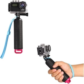 Floating Hand Grip Waterproof Handheld Selfie Stick Monopod Grip Handle Mount Compatible with GoPro Hero 10, 9, 8, 7, Hero Session, Fusion, Max, AKASO, SJCAM, DJI Osmo Action Cameras (Pink)