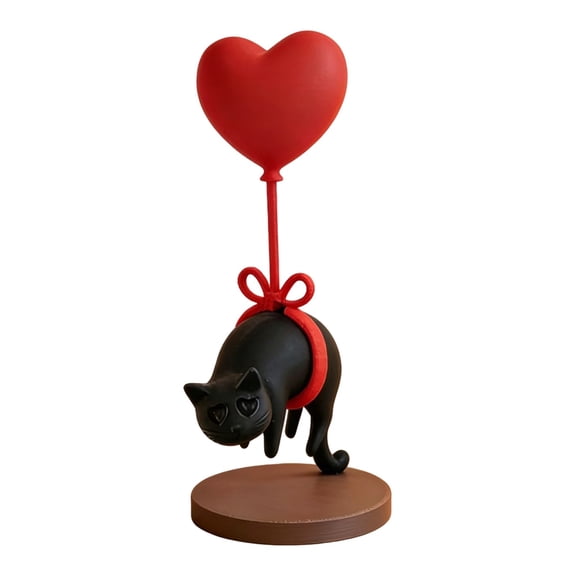 Floating Heart Shaped Balloon Ornament Adorable Tabletop Decor For Desk Bookshelf & Nightstand Creates A Romantic & Cozy Couple Friendly Atmosphere In Any Room