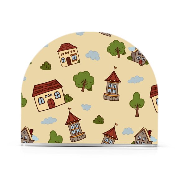 Floating House Napkin Holder Acrylic Napkin Dispenser Clear Modern Tabletop for Kitchen Counter