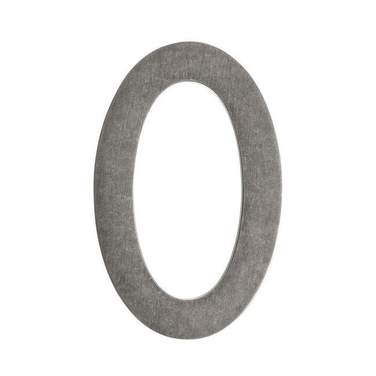 Floating House Number 0, Antique Pewter - 5 in.
