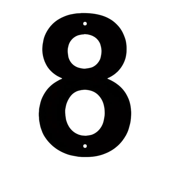 Floating House Number 8 Black Address Numbers for Outside 8 Inch Solid Metal Address Number for Front Door Garage Mailbox Single Digit Exterior Number Sign 1 Pack