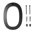 thumbnail image 1 of Floating House Numbers, 6 inch Acrylic Black House Numbers for Outside - Number 0, Door Numbers with Mounting Hardware, 1 of 2