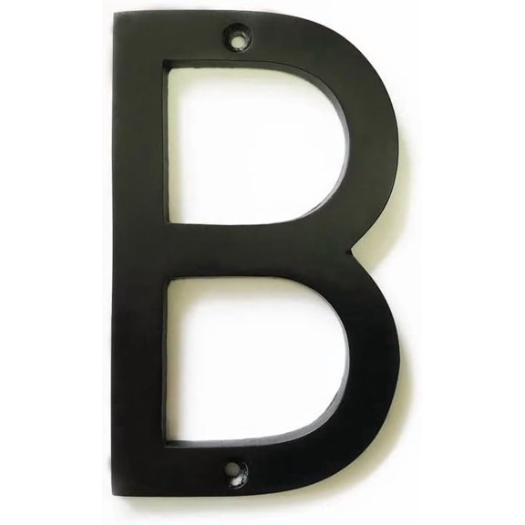 Floating House Numbers, 6 inch Aluminum Black House Numbers for Outside - Letter B, Address Letters with Mounting Hardware