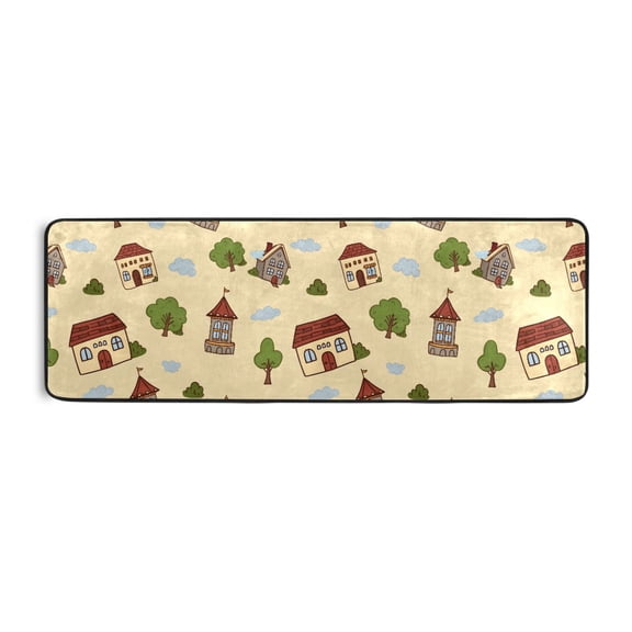 Floating House Runner Rug 24x72 Inch Cushioned Non Slip Soft Absorbent Floor Mat