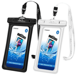 New Genesis Online Waterproof Phone Pouch, 2 Pack Waterproof Phone Case, Transparent PVC, Dry Bag, Pink