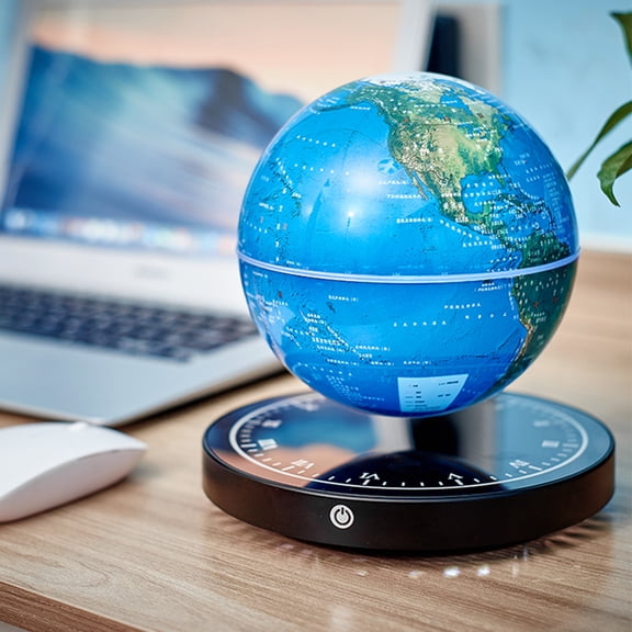 Floating Illuminated 6-inch Globe Lamp, RGB Magnetic Levitation Light with Touch Control, Ideal Gift for Kids and Home Decor