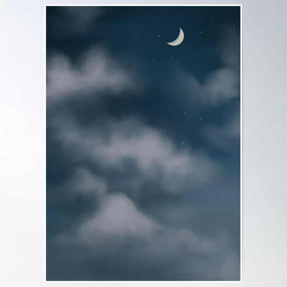 Floating In The Clouds Poster Wall Art, Modern Wall Decor, 8x12 UNFRAMED