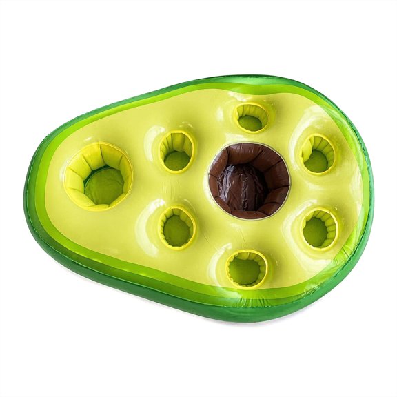Floating Inflatable Cup Holder Large Capacity Party Floating Beverage Rack Leak Proof Portable Drink & Snack Holder For Summer Pool And Beach Parties (Avocado)