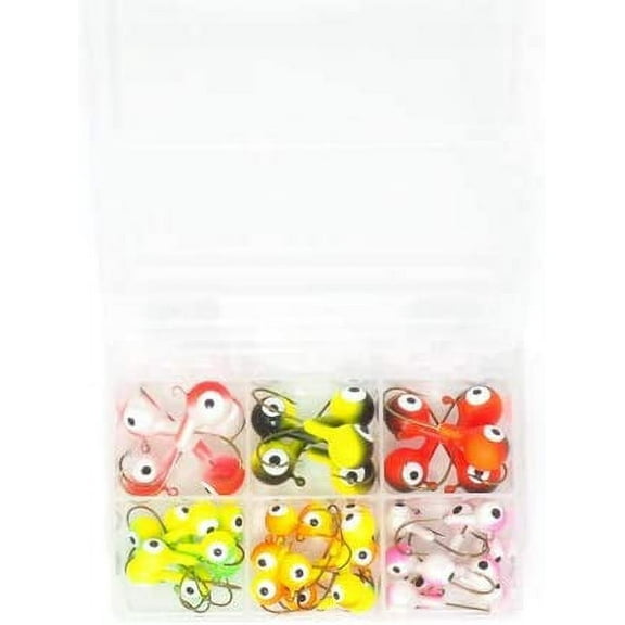 Floating Jig Head Assortment - 45 Pieces - Bass Panfish - Plastic - 1/0, 2 - Floating Hooks$$Sport & Recreation Other