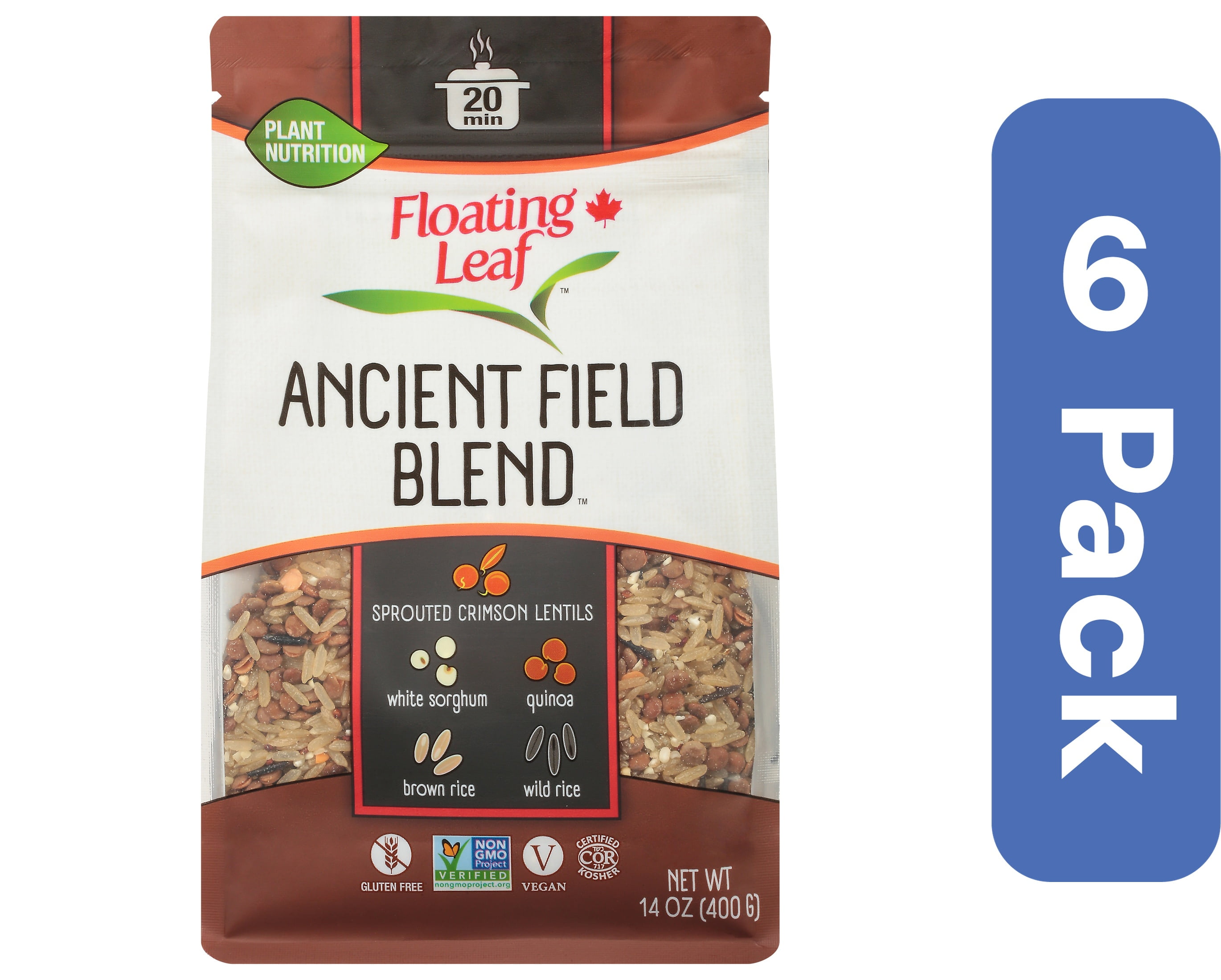Floating Leaf Ancient Field Blend Rice 14 oz (Pack Of 6)