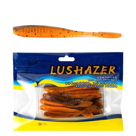 Floating Leaf Tail Soft Bait Lure for Bass Fishing Realistic Weedless Texas Rig Drop Shot Fishing Brown