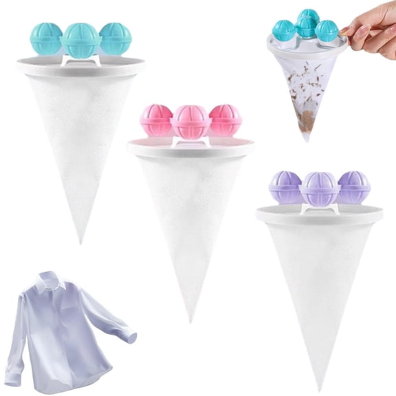 Floating Lint Mesh Bag, 2026 New Reusable Lint Catcher for Washing Machine, Hair Mesh Bag for Dog & Cat Hair Laundry (3PCS)