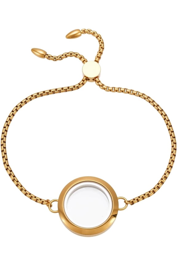 Floating Locket Bracelet Stainless Steel Memory Locket Bracelet Picture Memory Charms Memorial Jewelry