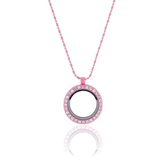 Floating Locket (Pink Circle)