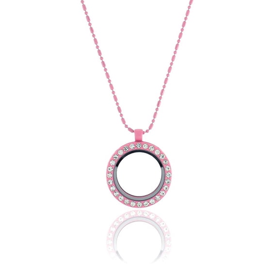 Floating Locket (Pink Circle)